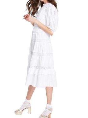 LoveShackFancy X Target Pheobe Dress White Cotton Lace SZ 4
